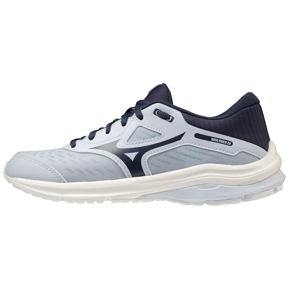 Sapatilhas Running Mizuno Wave Rider 24 - Homem - Azul Anil/Branco - YWERC8324